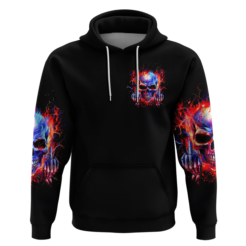 Flame Skull Hoodie My Give A Fuck Is Broken But My Go Fuck Yourself Is Fully Functional DT01