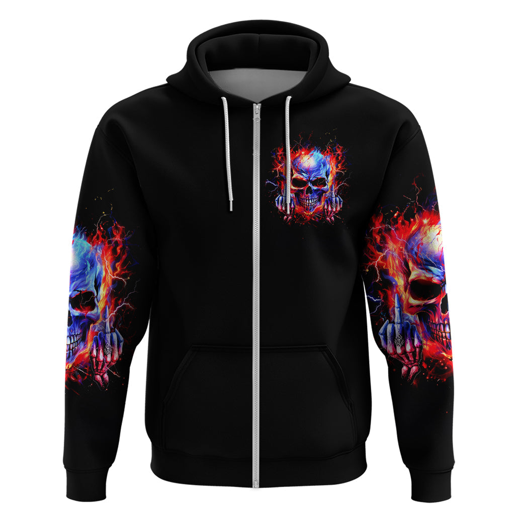 Flame Skull Hoodie My Give A Fuck Is Broken But My Go Fuck Yourself Is Fully Functional DT01