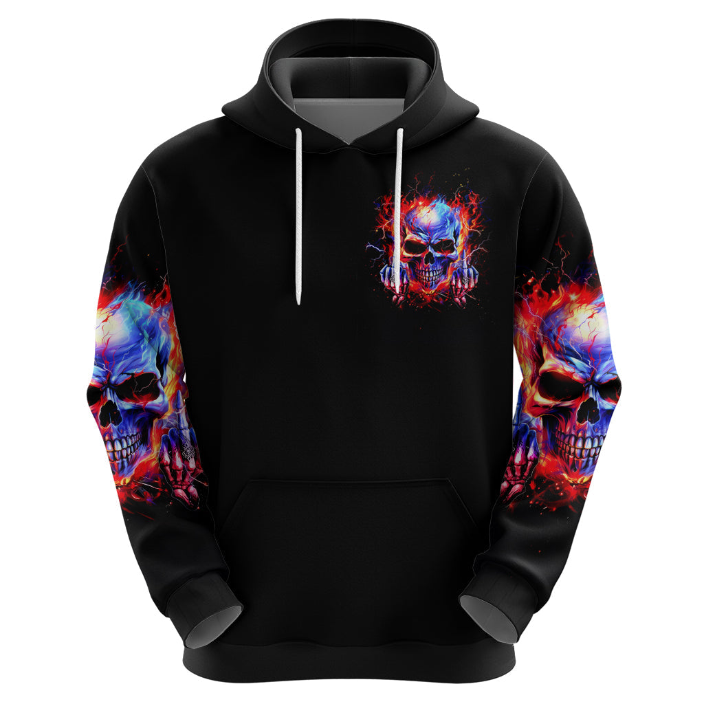 Flame Skull Hoodie My Give A Fuck Is Broken But My Go Fuck Yourself Is Fully Functional DT01