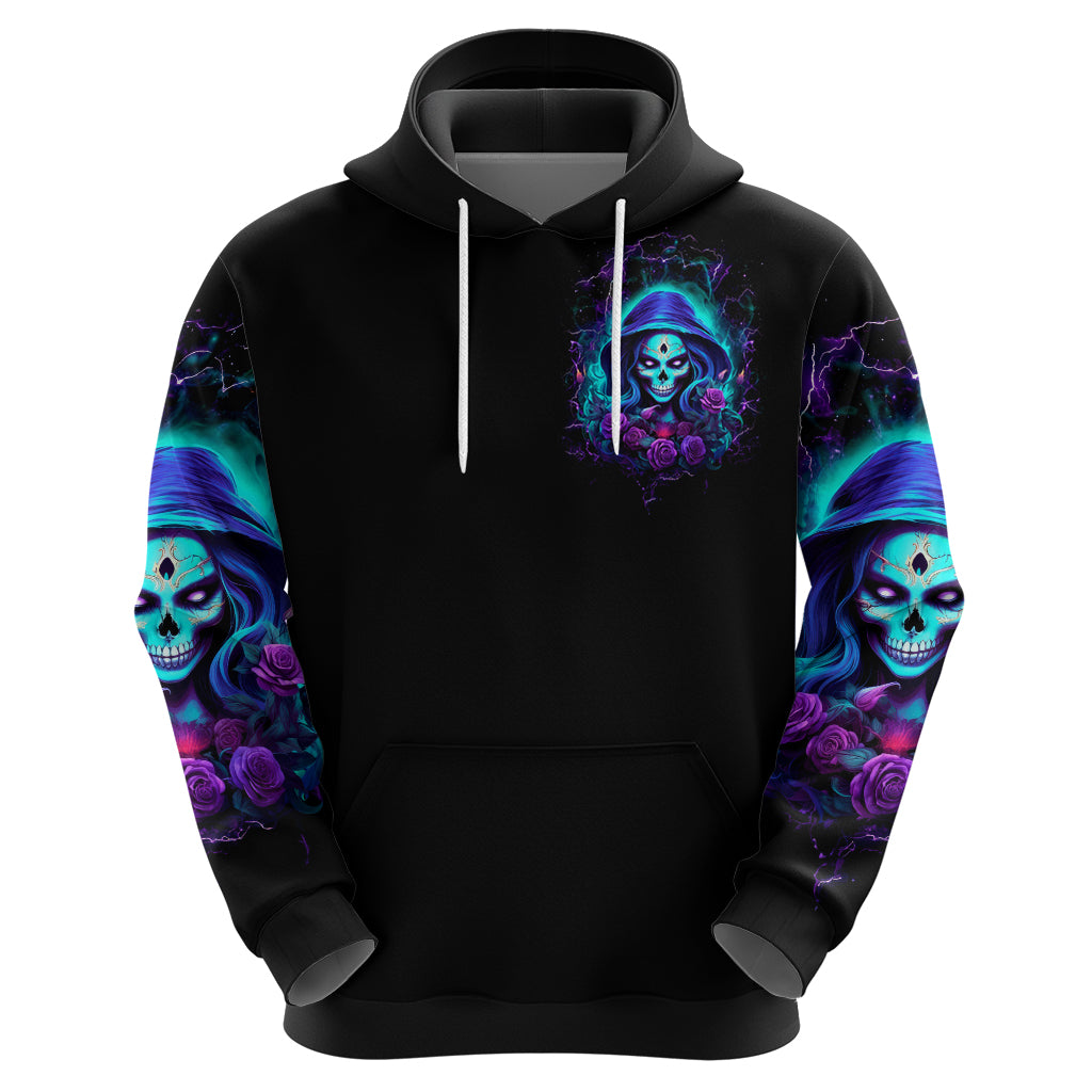 Skull Lady Hoodie Rose Skull She Whispered Back Iam The Storm DT01