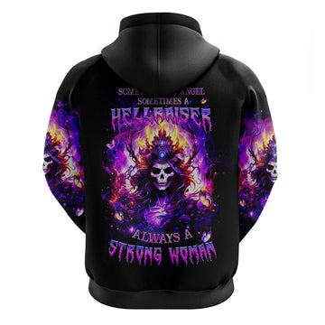 Queen Skull Hoodie Sometimes An Angel Somethimes Hellraiser Always A Strong Woman DT01