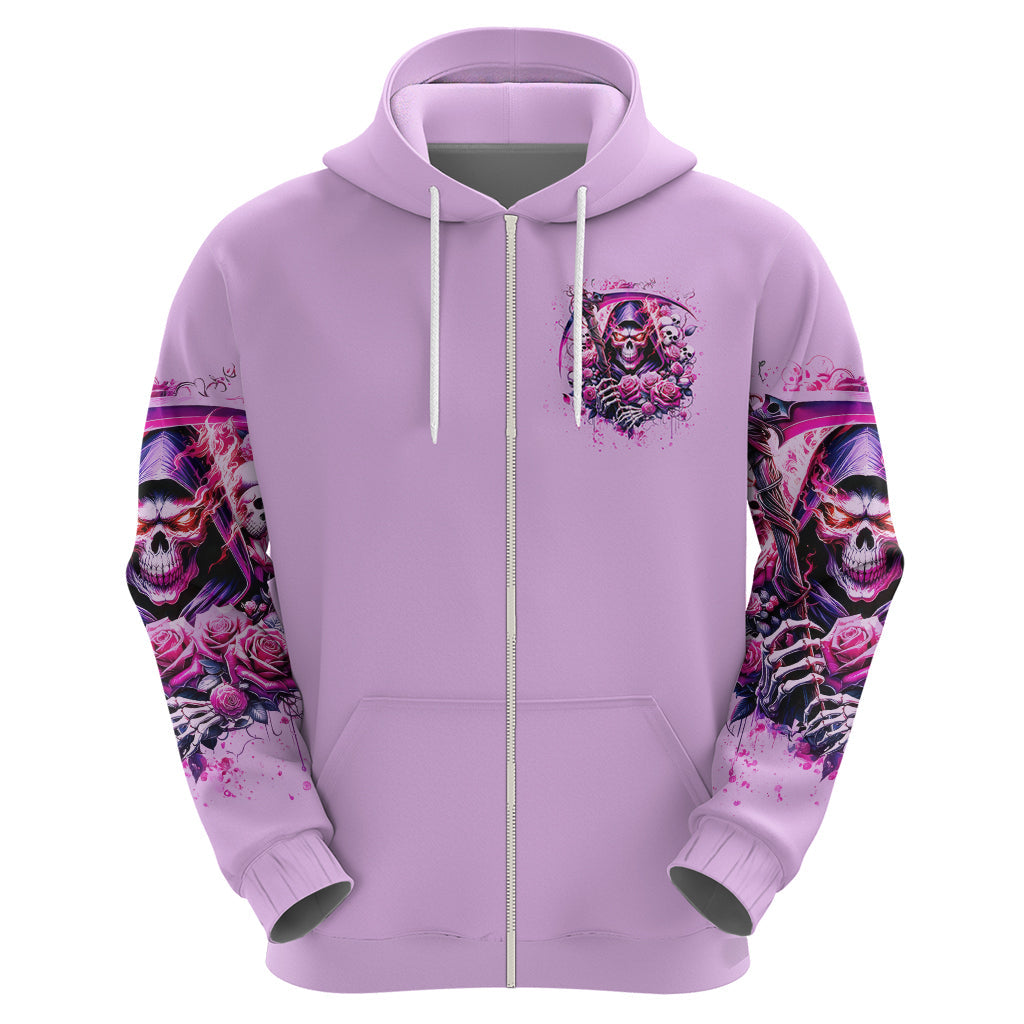 Reaper Skull Hoodie Warning This Tattooed Girl Doesn't Play Well With Stupid People DT01
