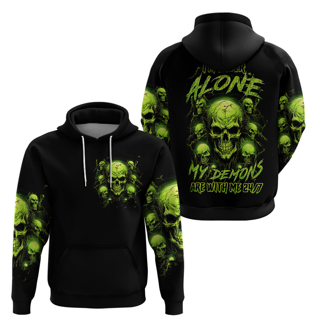 Thunder Skull Hoodie Thunder Skull I Never Alone My Demon With Me 24/7 DT01