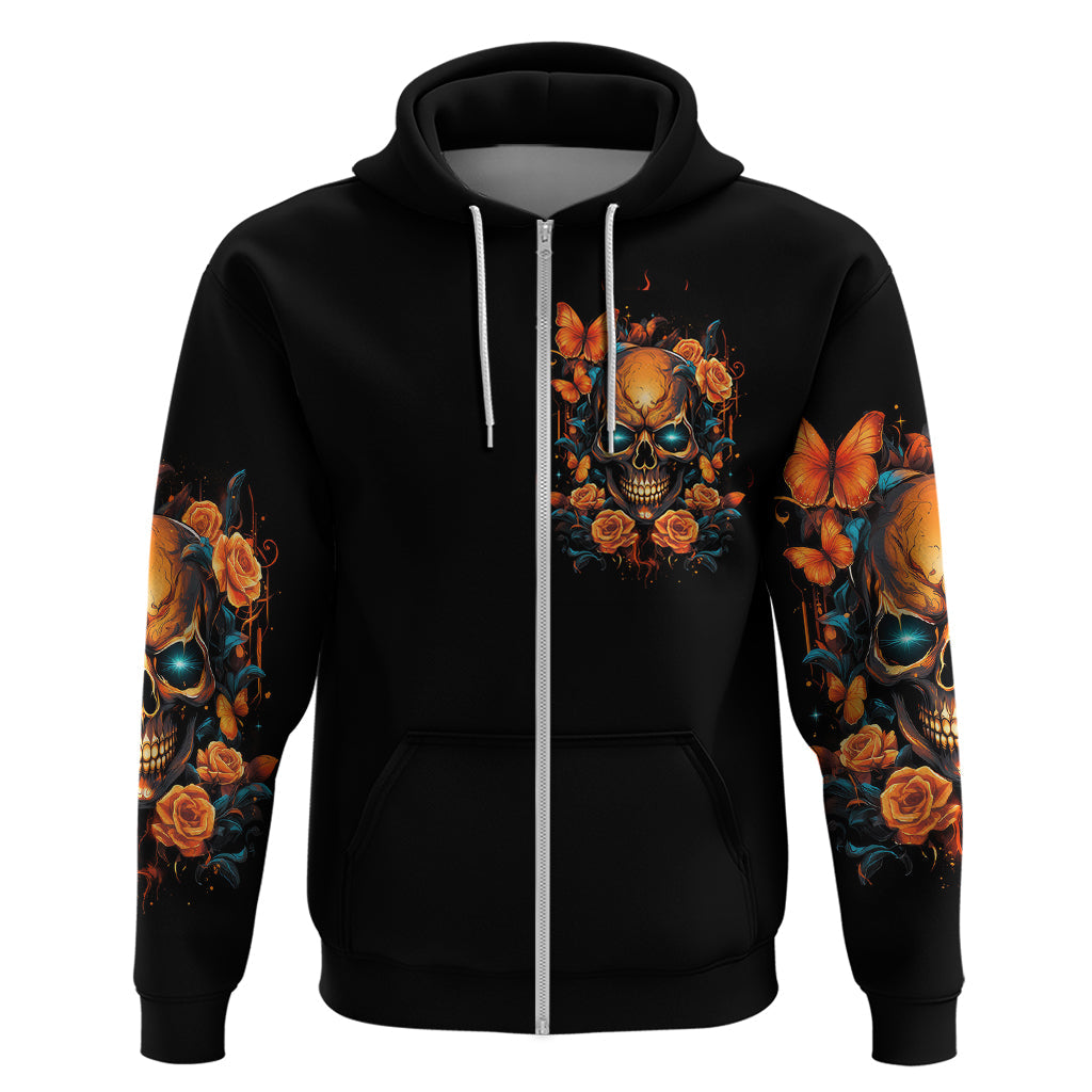 Flower Skull Hoodie Litte Bit Of Heaven With A Wild Side DT01