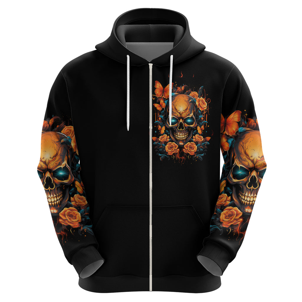 Flower Skull Hoodie Litte Bit Of Heaven With A Wild Side DT01