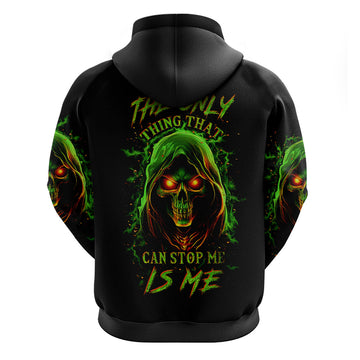 Fire Death Skull Hoodie The Only Thing That Can Stop Is Me DT01