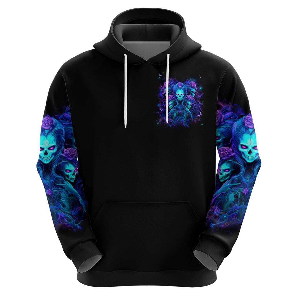 Rose Skull Hoodie Four Out Of The Five Voices In My Head Think You An Idiot DT01