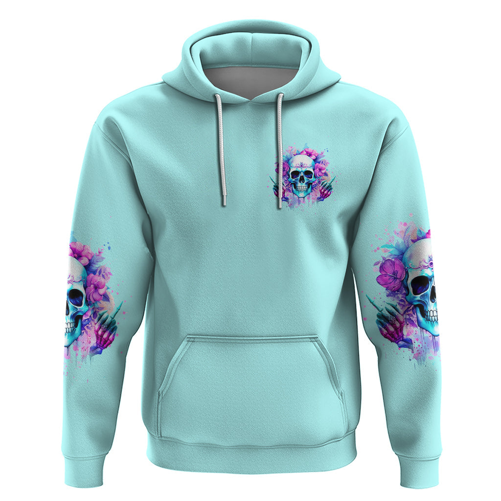 Flower Skull Angel Hoodie I'm A Bitch With A Flow Bullshit Tolerance DT01