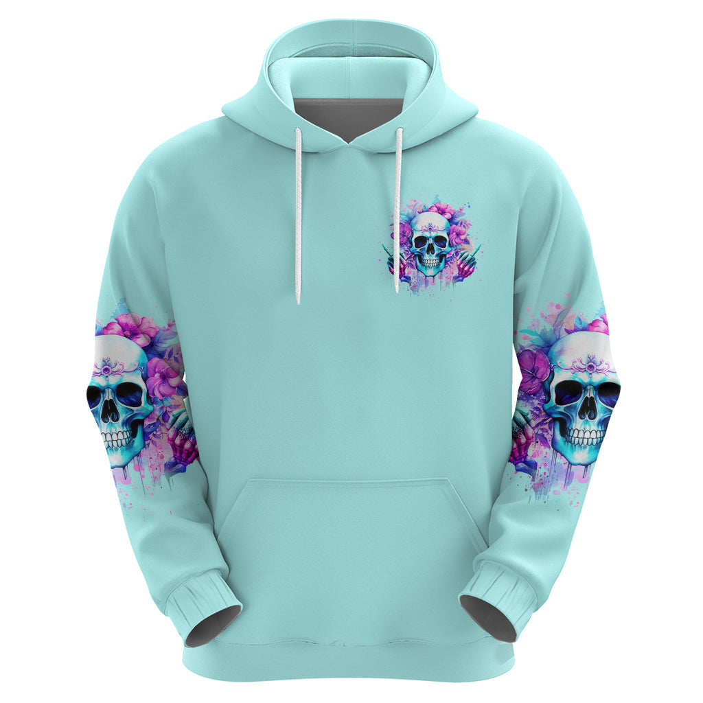 Flower Skull Angel Hoodie I'm A Bitch With A Flow Bullshit Tolerance DT01