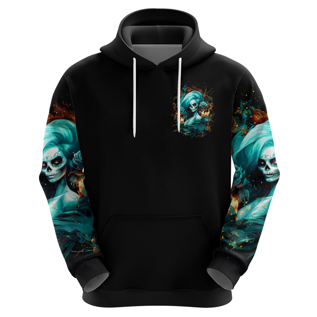 Flame Girl Skull Hoodie Assuming I Was Like Most Girls Was Your First Mistake DT01