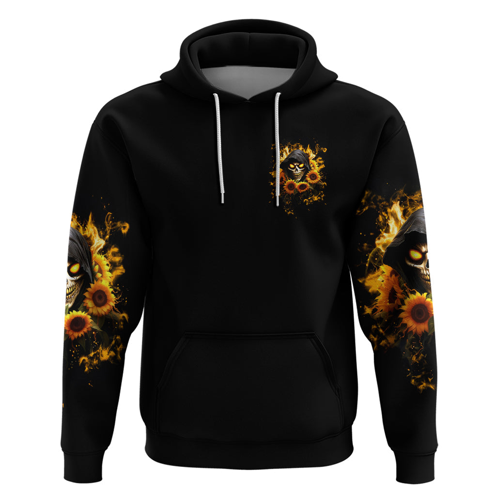 Sunflower Skull Hoodie Assuming I Was Like Most Girls Was Your First Mistake DT01
