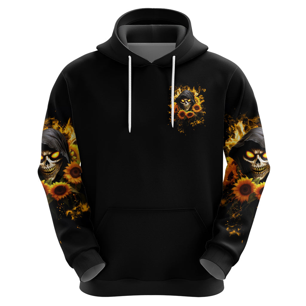 Sunflower Skull Hoodie Assuming I Was Like Most Girls Was Your First Mistake DT01