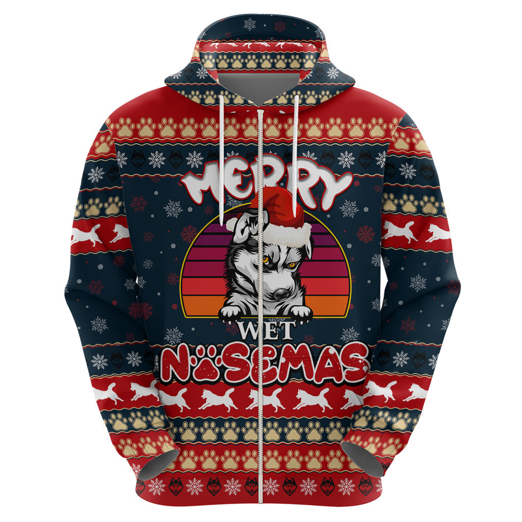 Merry Wet Nosemas Hoodie Christmas Husky DT02