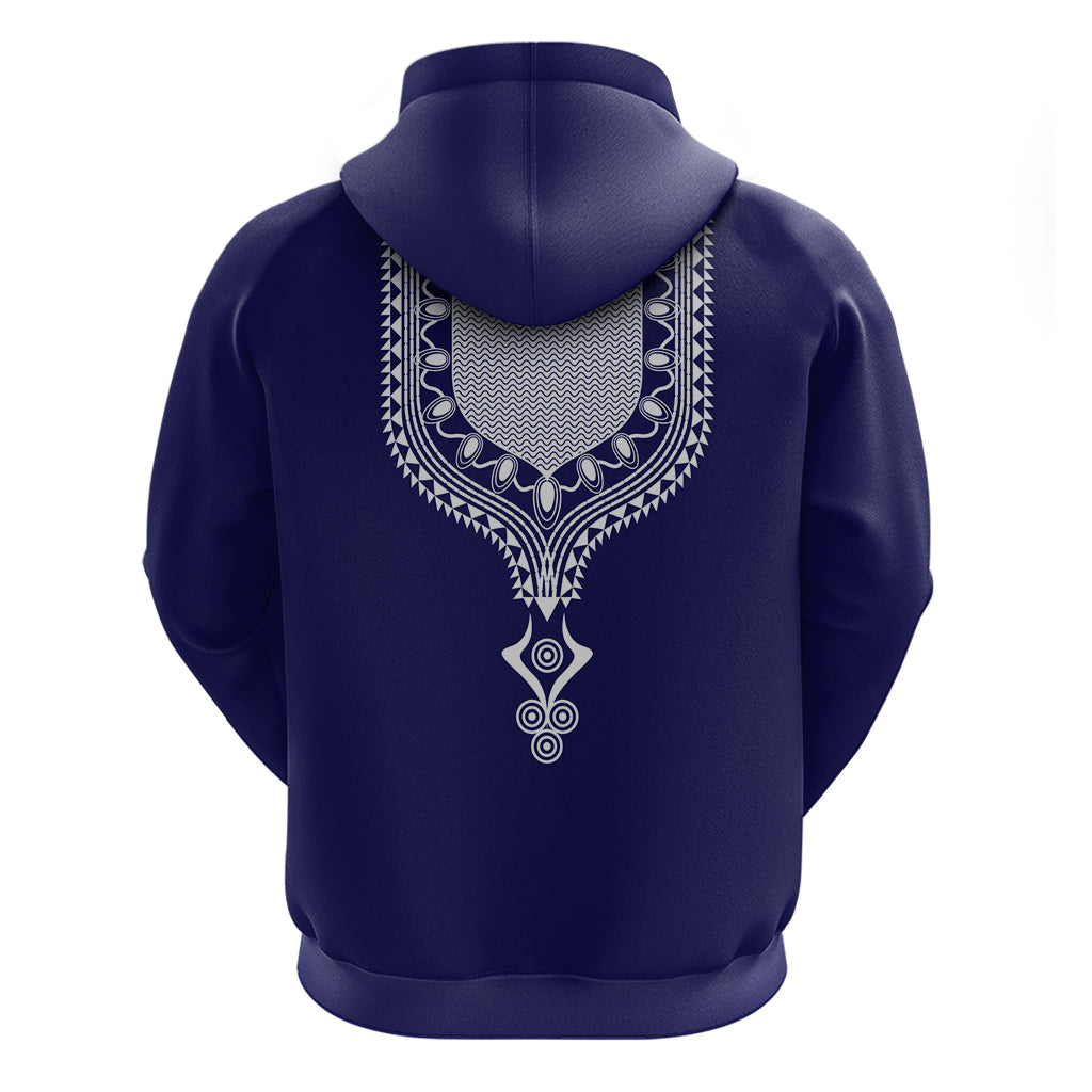Printed Dashiki African Hoodie Blue DT02