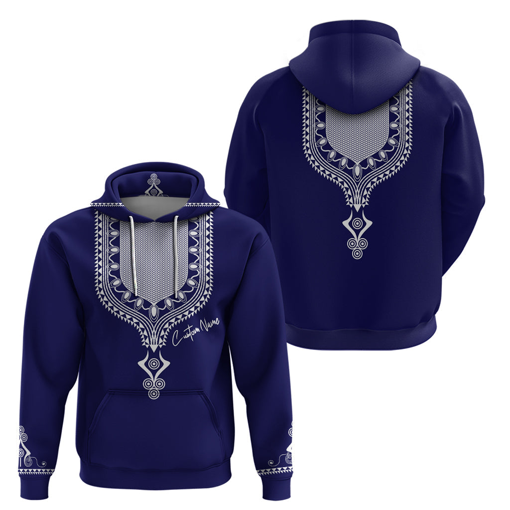 Printed Dashiki African Hoodie Blue DT02