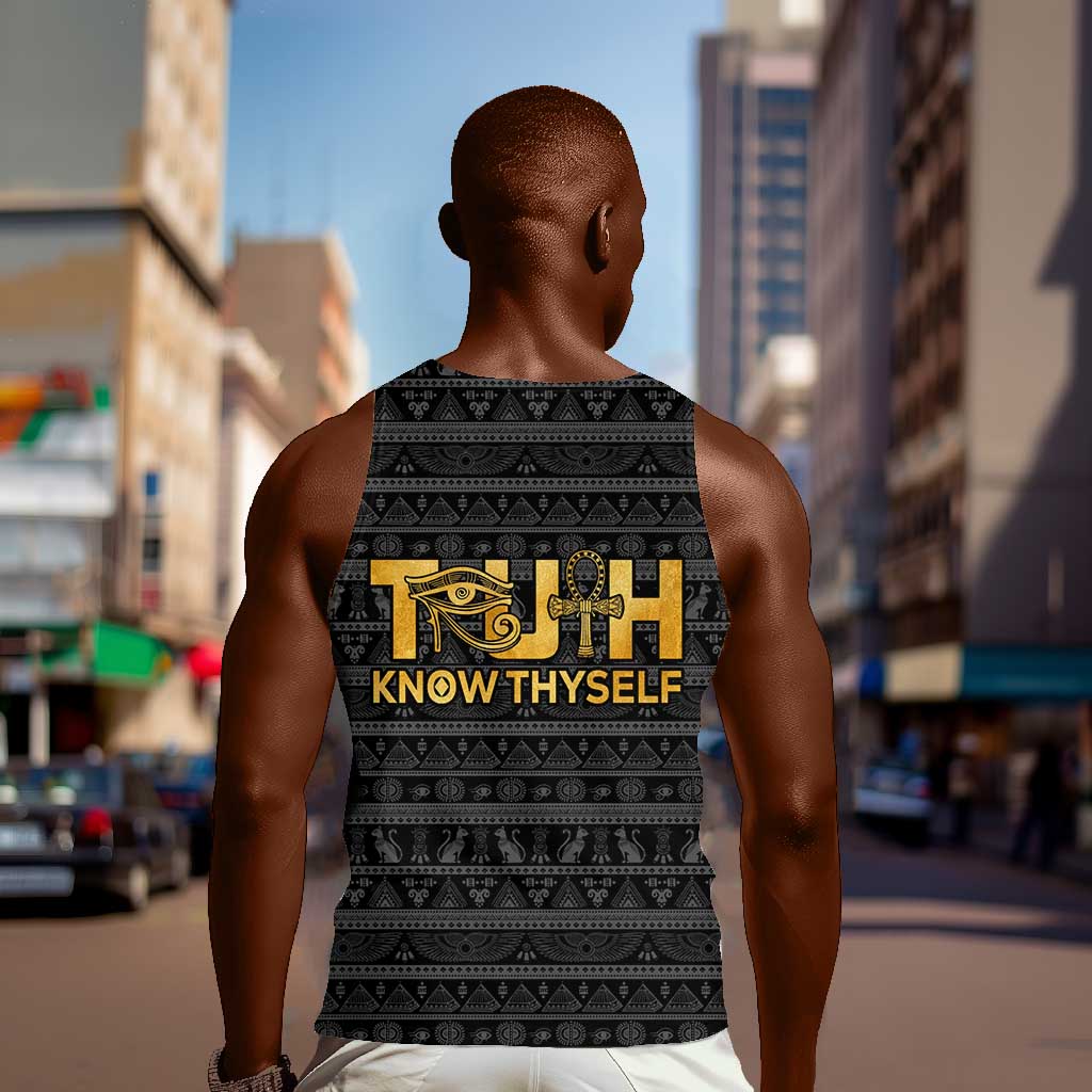 Personalized Truth Know Thyself Men Tank Top Eye of Horus and Ankh DT02
