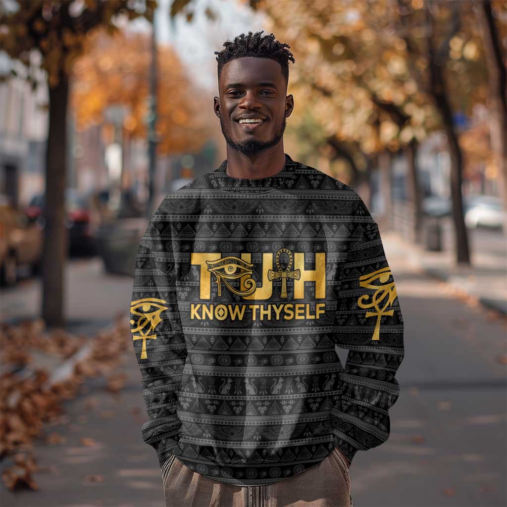 Personalized Truth Know Thyself Sweatshirt Eye of Horus and Ankh DT02