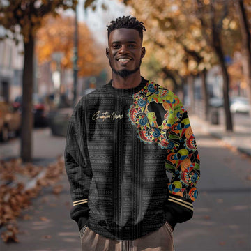 Personalized Sleeve African Pattern Sweatshirt Multi-Colored DT02