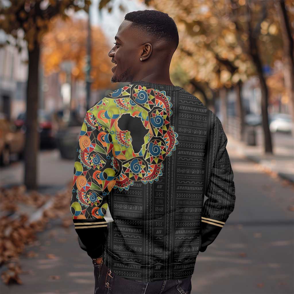 Personalized Sleeve African Pattern Sweatshirt Multi-Colored DT02