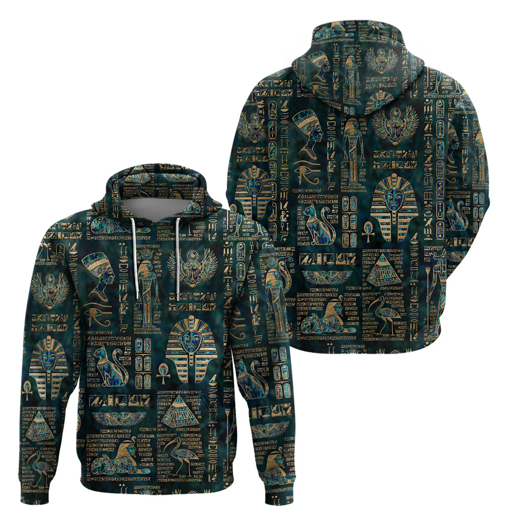 Egyptian Hieroglyphs And Deities Hoodie DT02