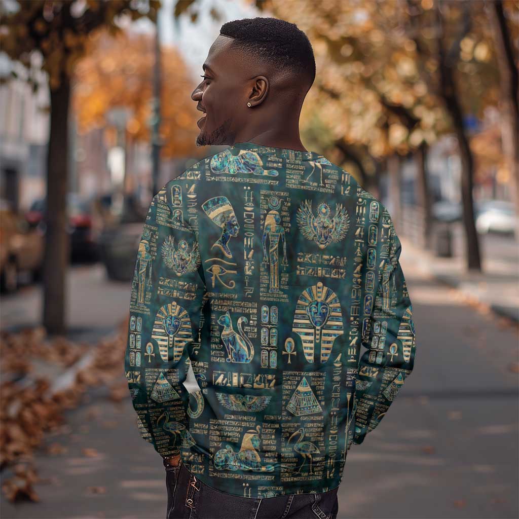 Egyptian Hieroglyphs And Deities Sweatshirt DT02