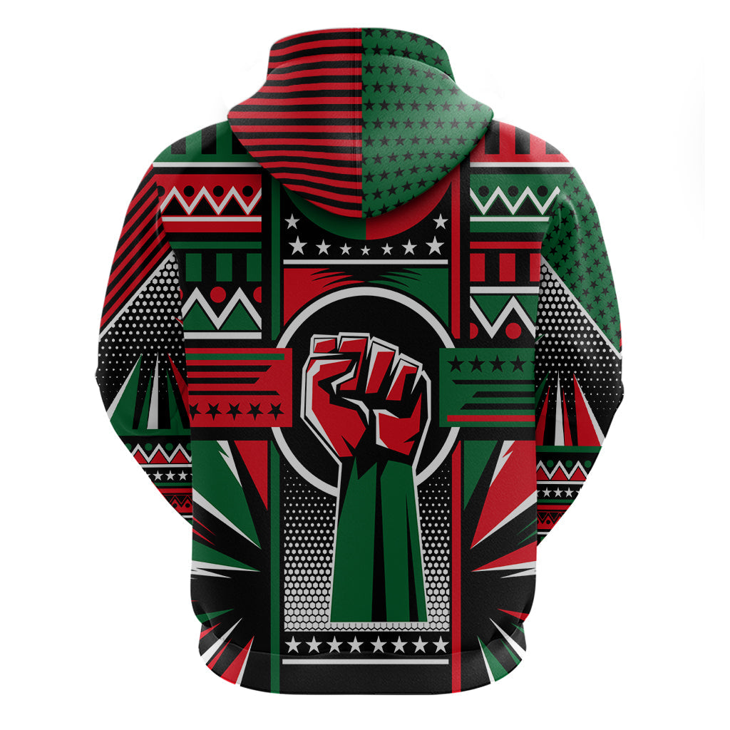 Power Fist And Patterns In Pan African Hoodie DT02