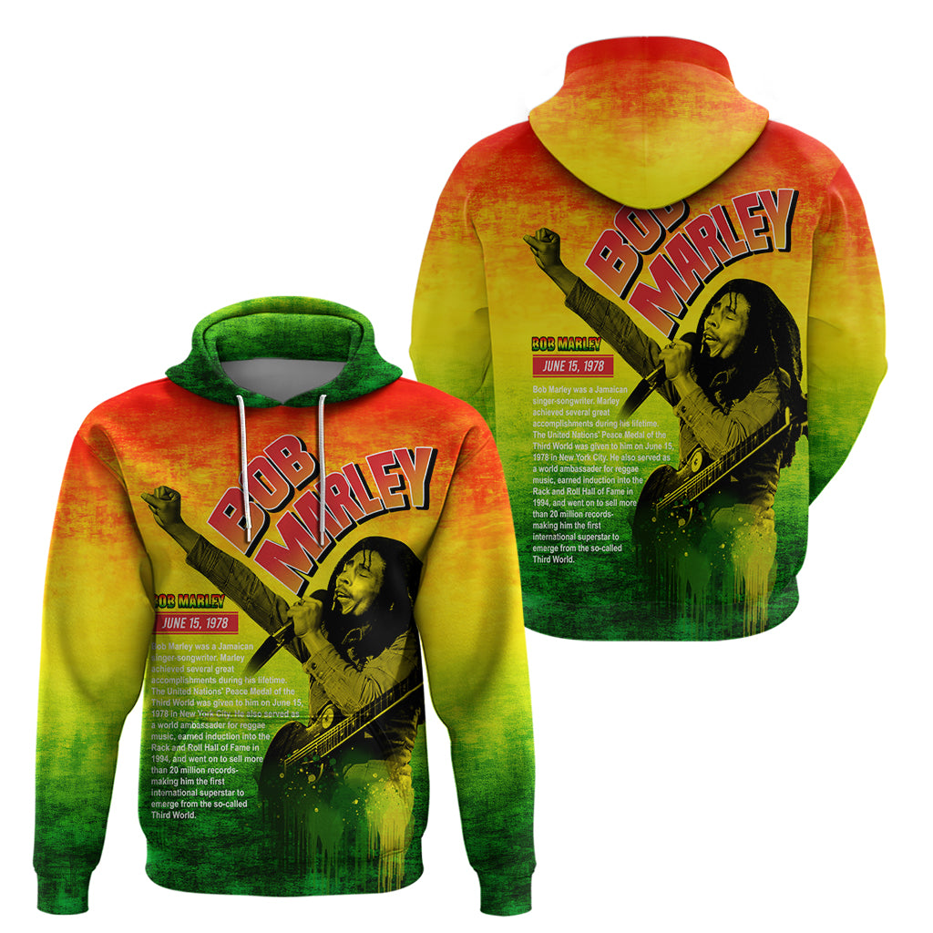 The Real Legend Bob Hoodie African Jamaica Reggae DT02