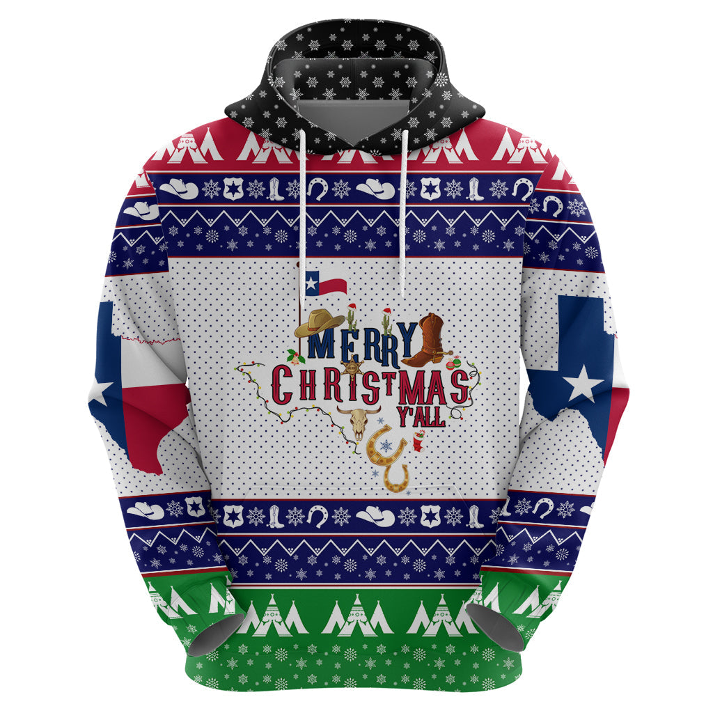 Merry Christmas Yall Texas Hoodie DT02