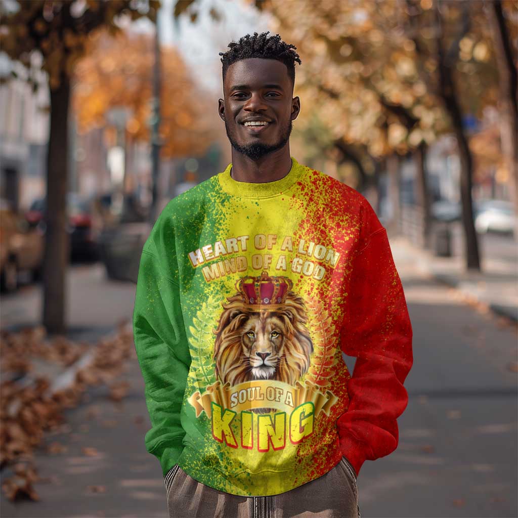 King's African Spirit Sweatshirt Heart of A Lion DT02