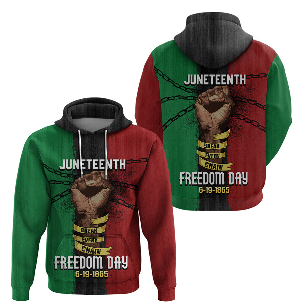 Juneteenth Freedom Day Hoodie Black Pride Month DT02