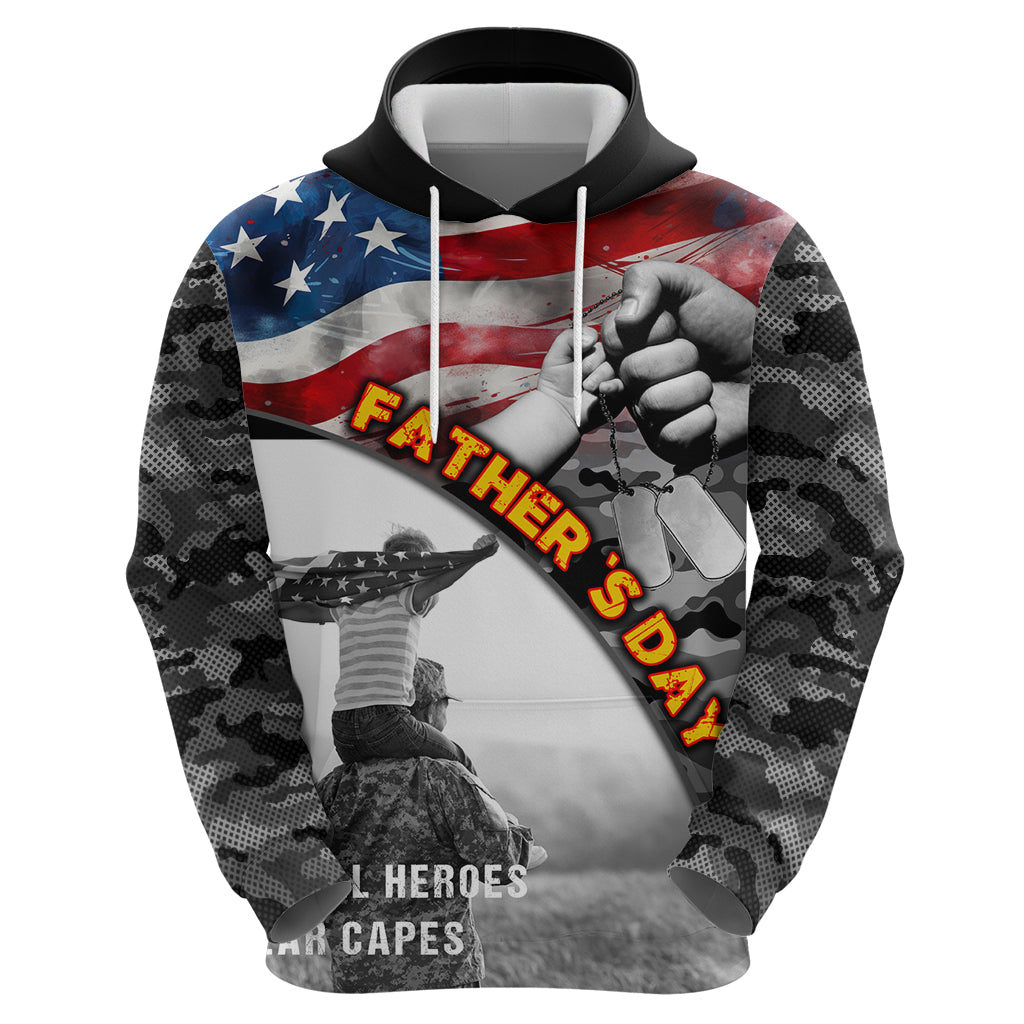 Father's Day Veteran Hoodie American Flag DT02
