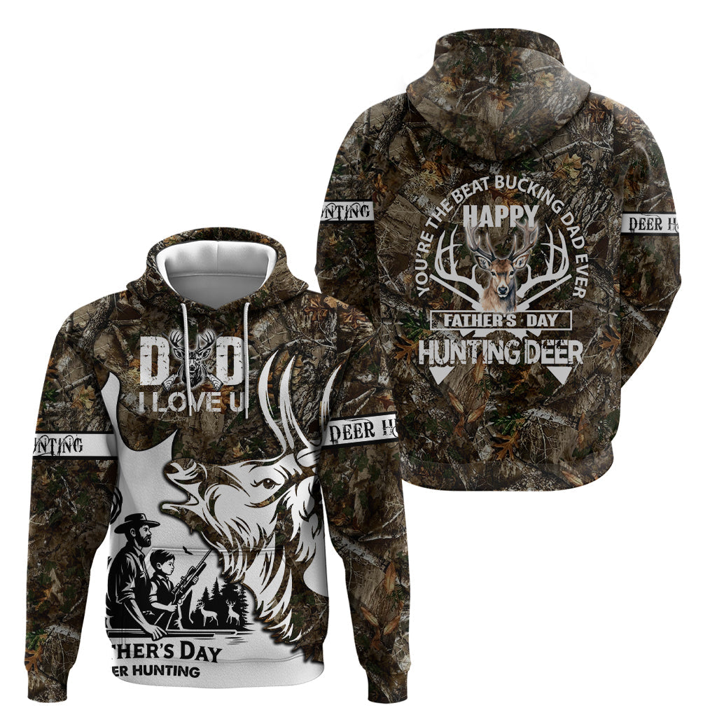Happy Father's Day Deer Hunting Hoodie Dad I Love You DT02