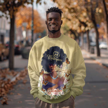 Personalized I Am God's Masterpiece Sweatshirt African Women DT02