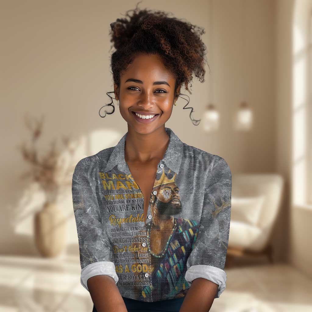 Black Man Africa Women Casual Shirt Naturally King DT02