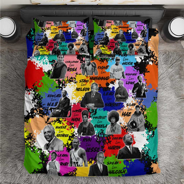 Black History Month African American Bedding Set Paint Splashes DT02