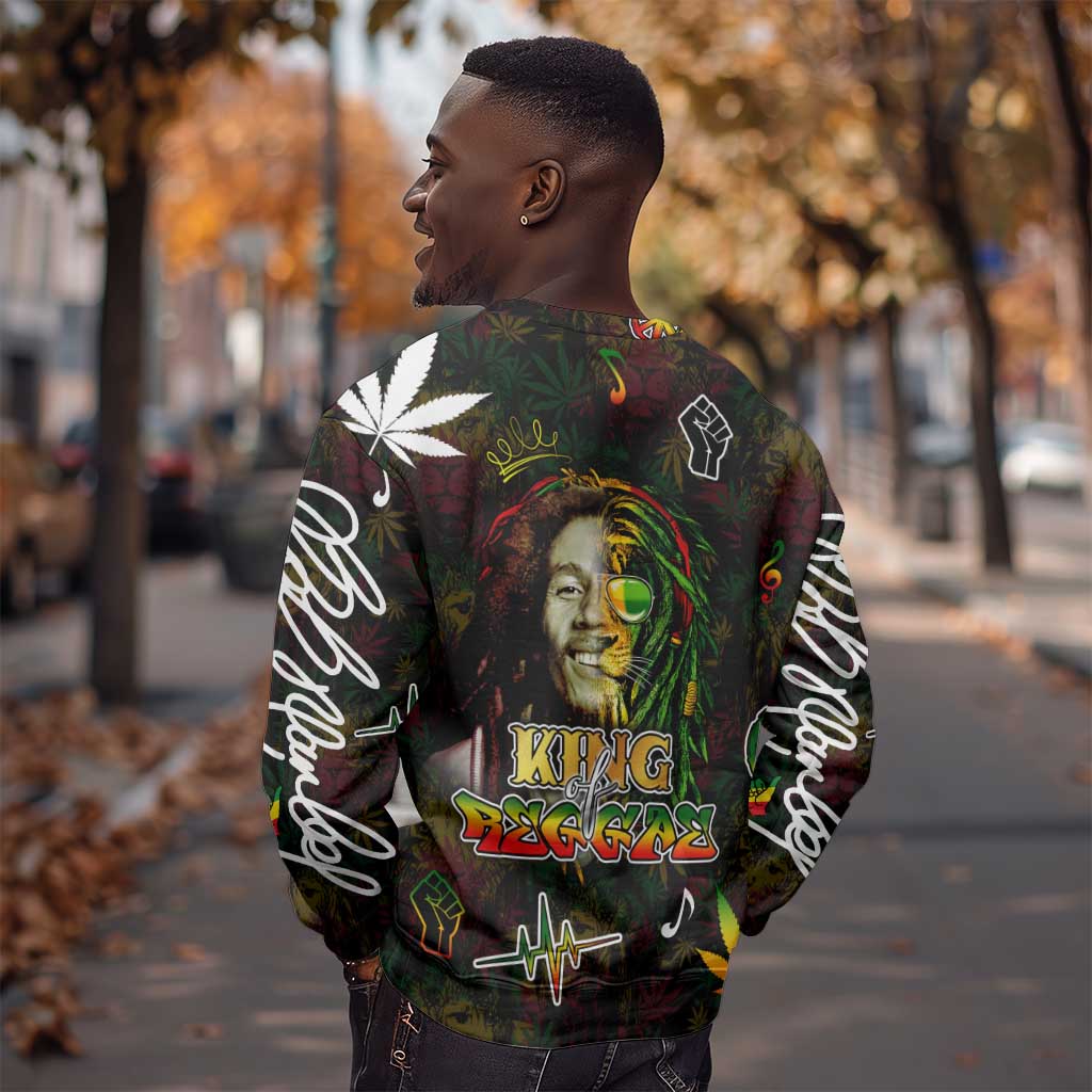 King Of Reggae Legend Bob Sweatshirt Peace and Love DT02