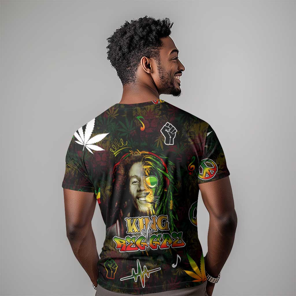 King Of Reggae Legend Bob T shirt Peace and Love DT02