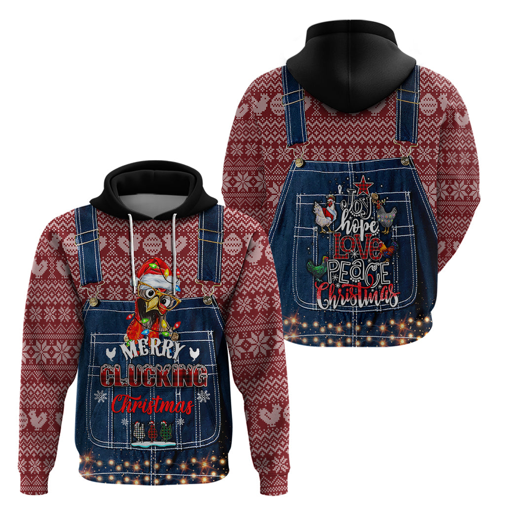 Merry Clucking Christmas Hoodie Chicken Santa Hat DT02