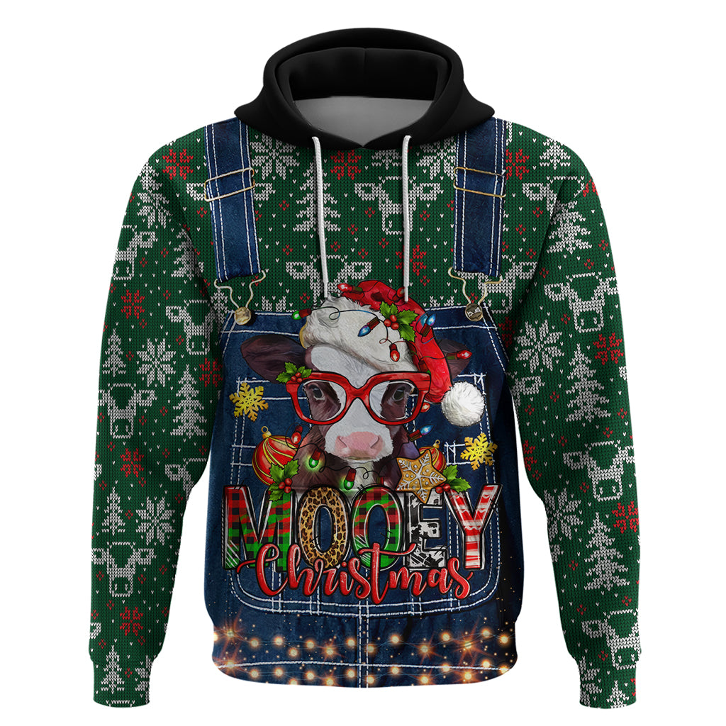 Mooey Christmas Hoodie Cow Santa Hat DT02