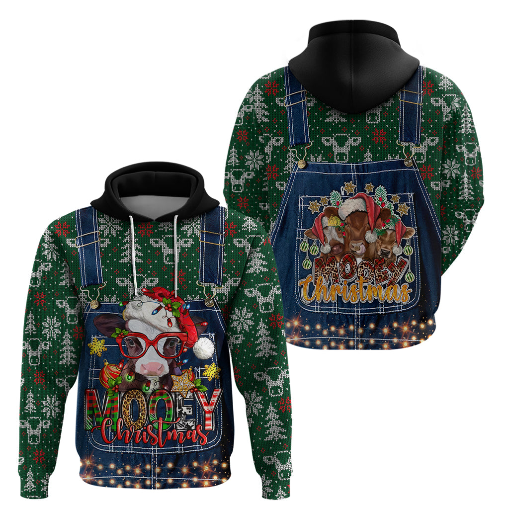 Mooey Christmas Hoodie Cow Santa Hat DT02