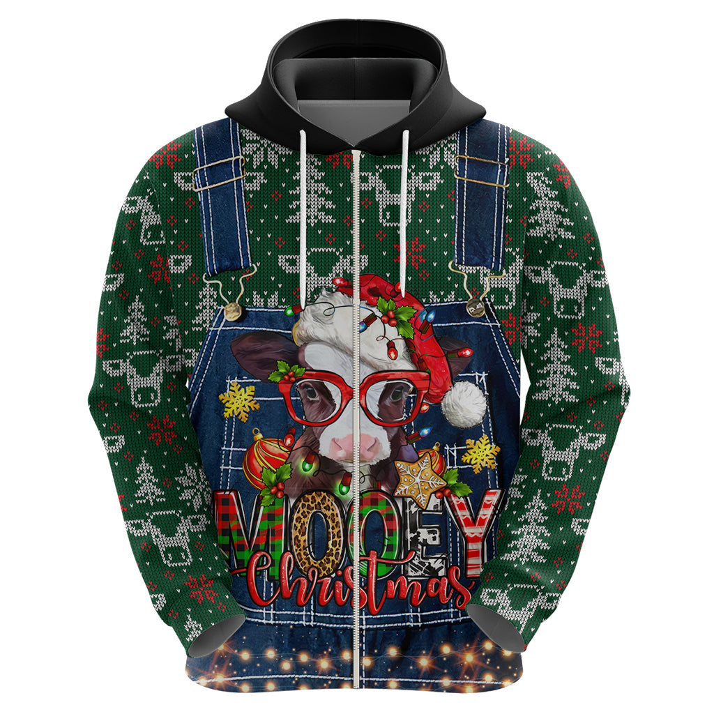Mooey Christmas Hoodie Cow Santa Hat DT02
