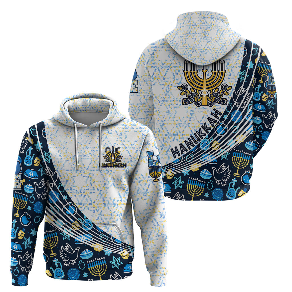Happy Hanukkah Hoodie Menorah and Dreidel DT02