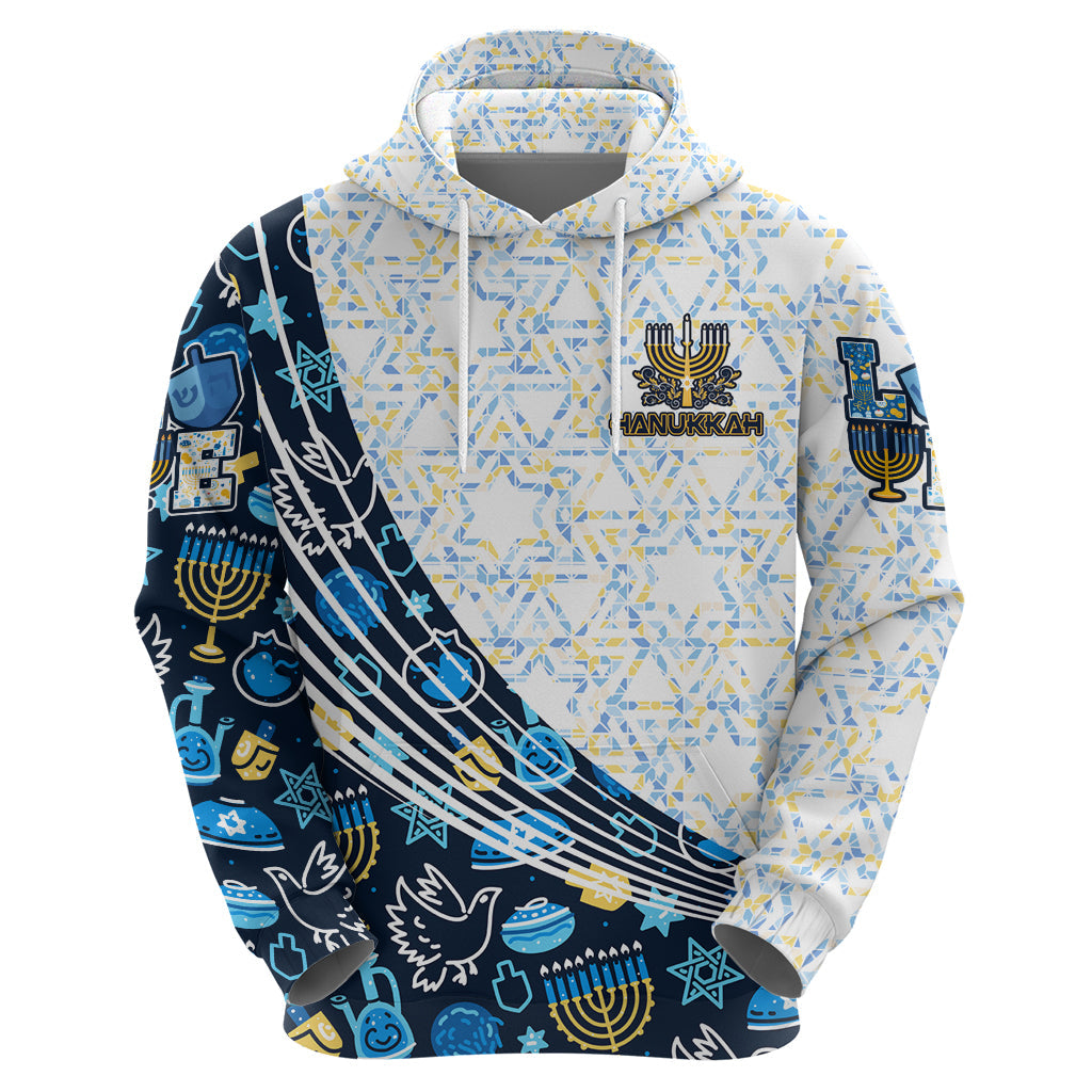 Happy Hanukkah Hoodie Menorah and Dreidel DT02