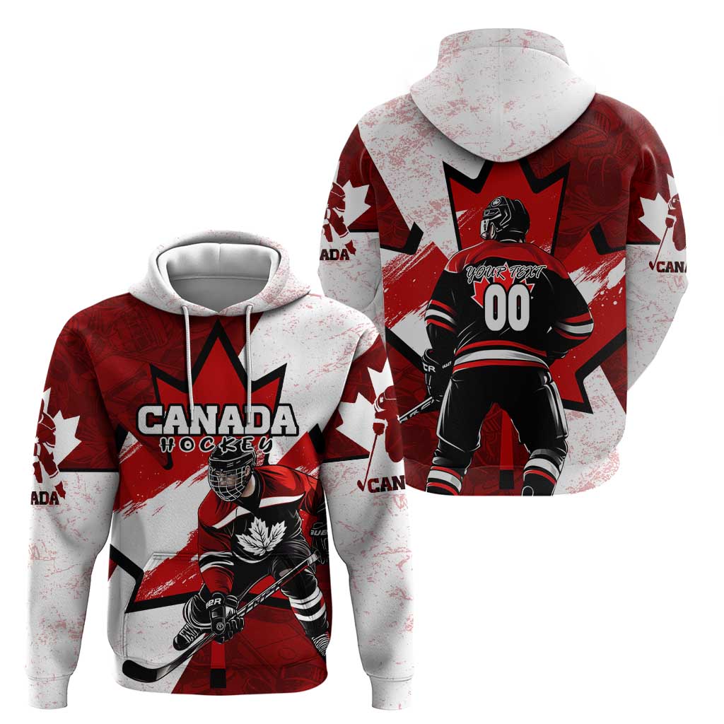 Personalized Canada Hockey Warrior Hoodie Bold Maple Leaf Sports Art DT02