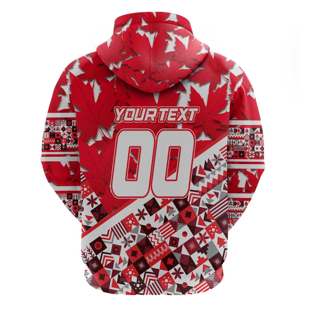 Personalized Canada Hockey Helmet Hoodie Maple Leaf Pattern DT02