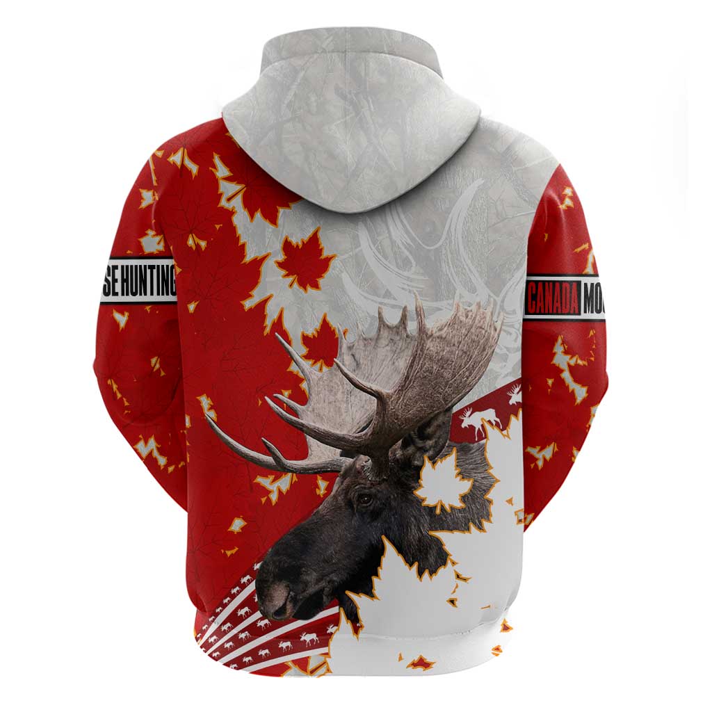 Moose Hunting Hoodie Canada Maple Leaf DT02