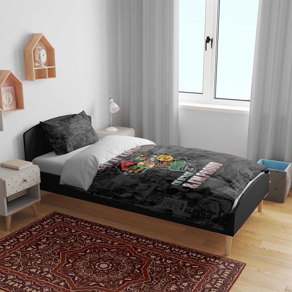 I'm Black and I'm Proud - Personalized African Bedding Set DT02