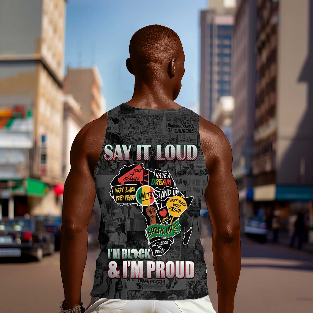 I'm Black and I'm Proud - Personalized African Men Tank Top DT02