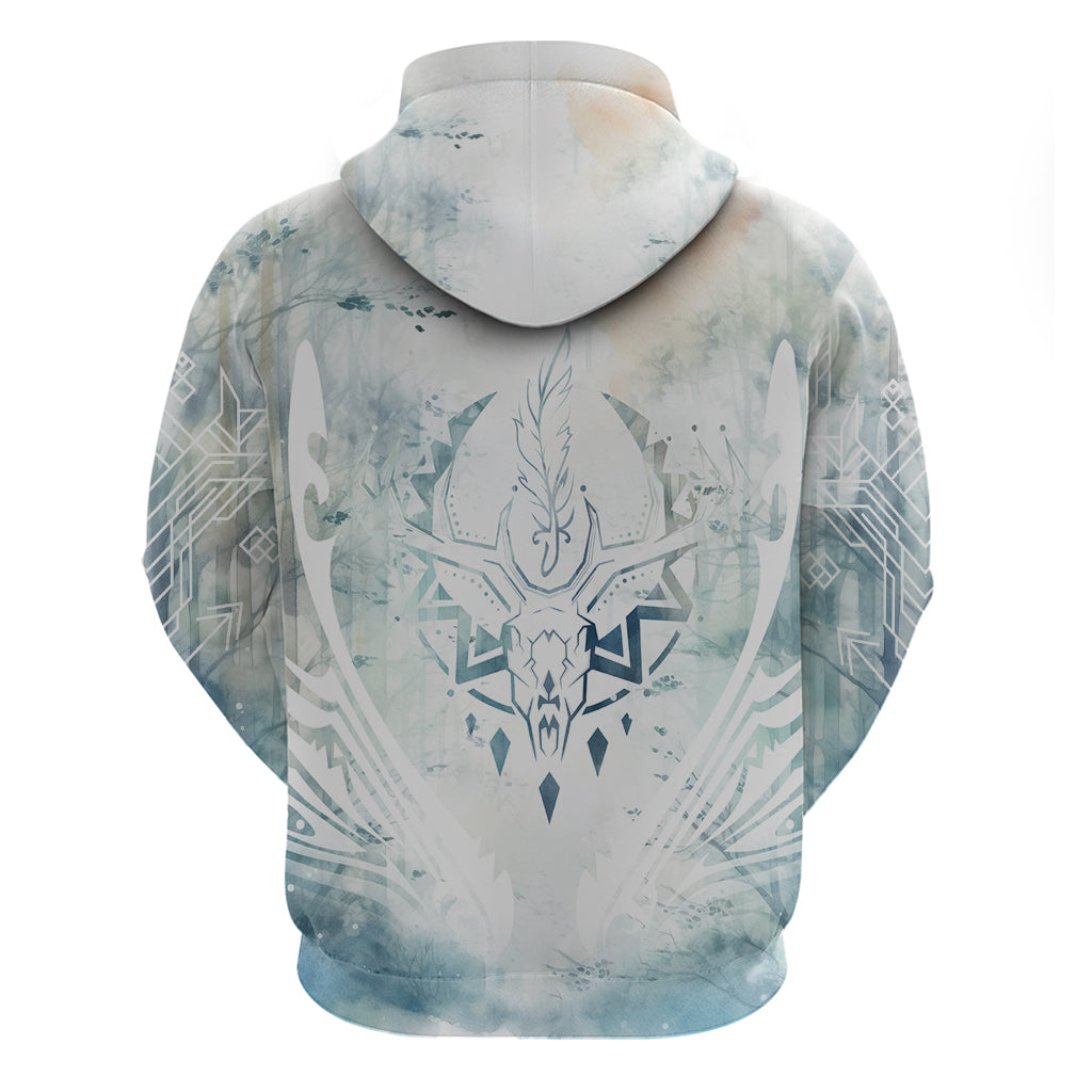 Thanks Deer For Life Hoodie White Deer Watercolor Painting DT02
