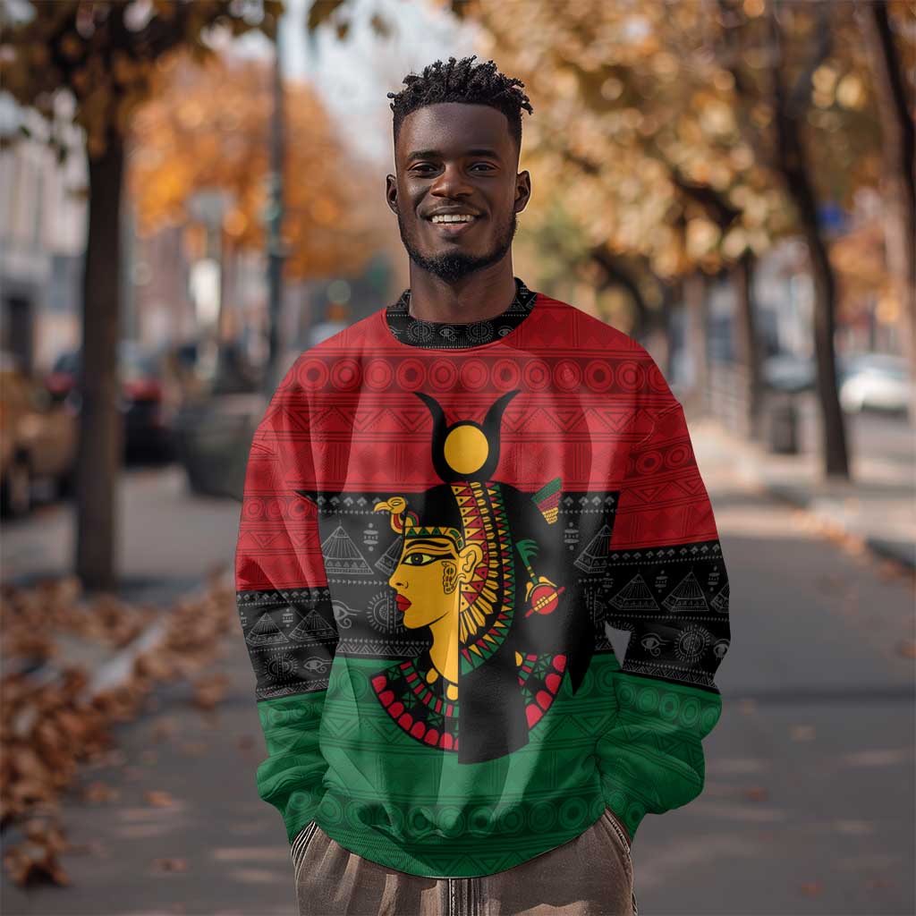 Personalized Queen of Egypt Sweatshirt in Pan-African Colors DT02